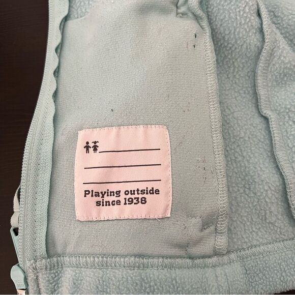 Columbia Jacket Kids Youth Sz XS Aqua Blue Fleece Full Zip Pockets Soft - Picture 9 of 11